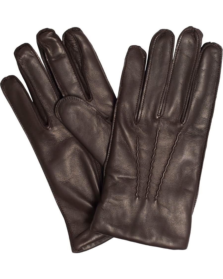 ralph lauren purple label classic glove with elasticized wrist brown nappa u8ruy